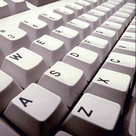 Close up keyboard keys.