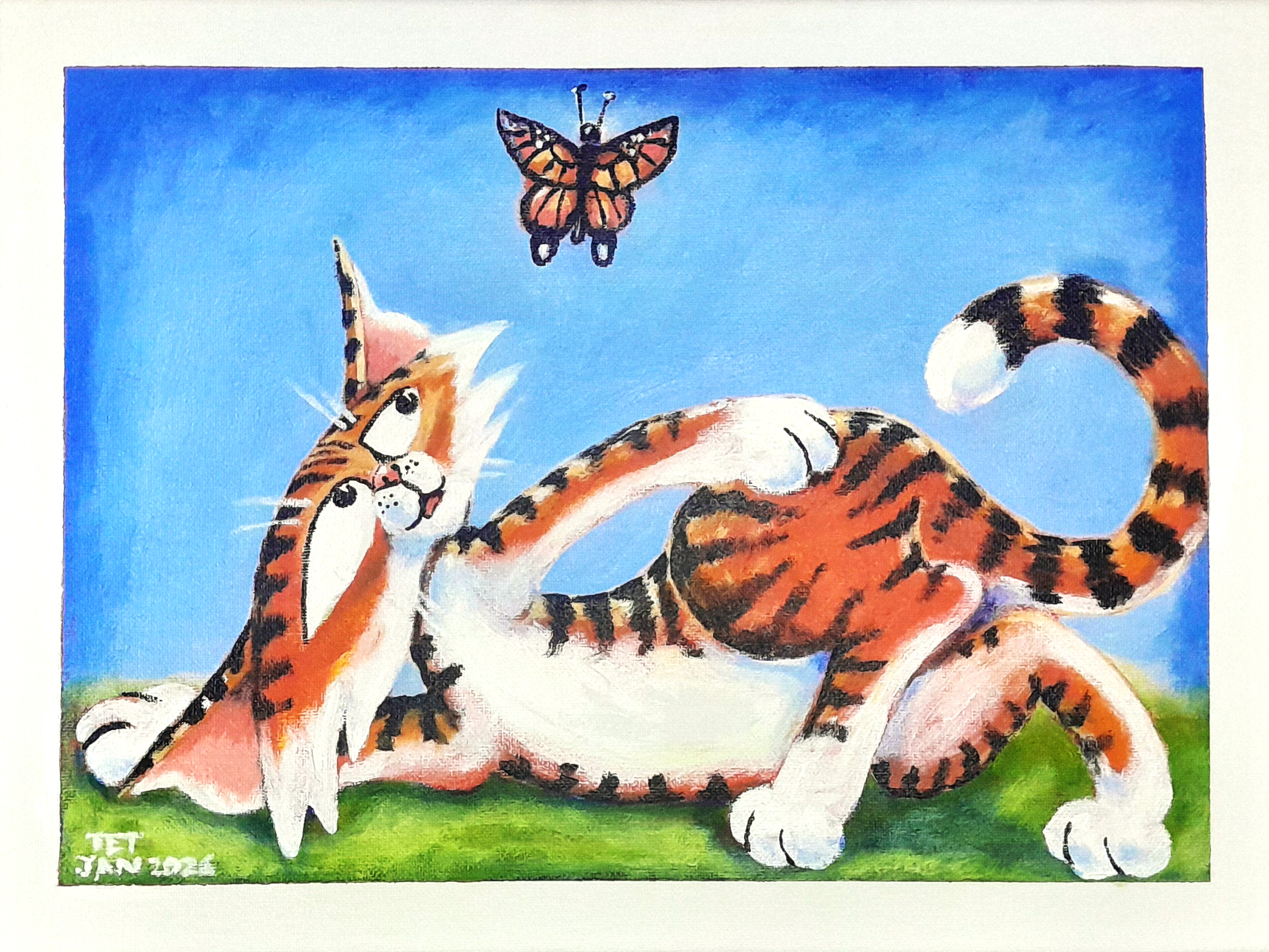 Blue Sky, Butterfly, and JAC Painting.