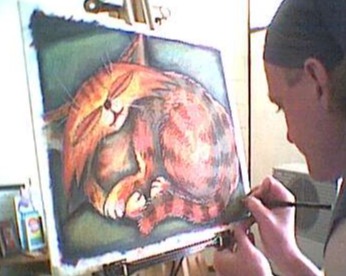 Painting Sleeping Cat, The Dream Chaser, 2002.
